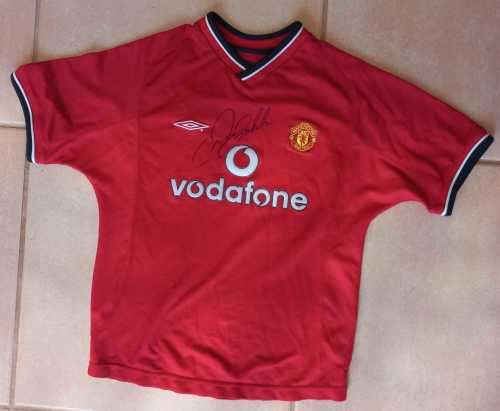 David Beckham Signed Manchester United Shirt with a Certificate of Authenticity