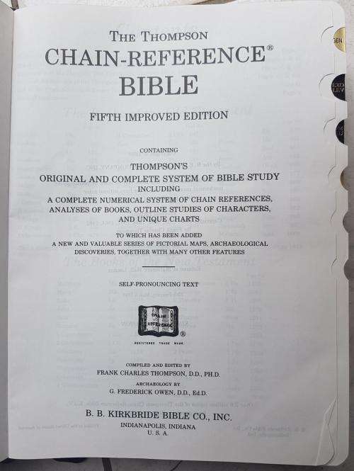 KJV Thomsons Chain Ref Red Letter Bible