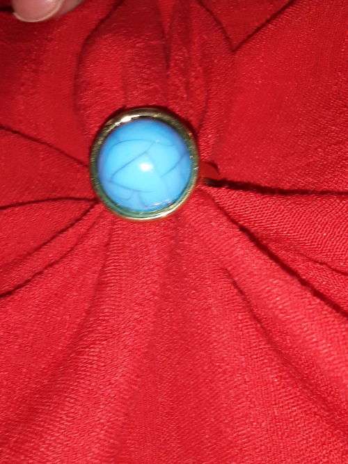 Turquoise (Aqua) stone Gold plated Ring