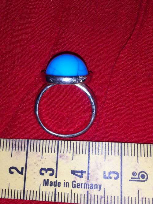 Turquoise (Aqua) stone Gold plated Ring