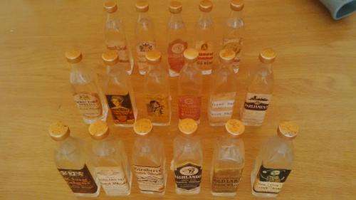 VERY OLD WHISKY MINIATURES X 17 BOTTLES ALL SEALED