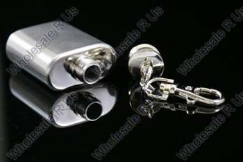 Portable Stainless Steel 1OZ Hip Flask Keyring