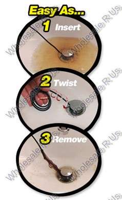 Spiral Drain Cleaning Unblocker Plumbers Tool Set Sink Snake