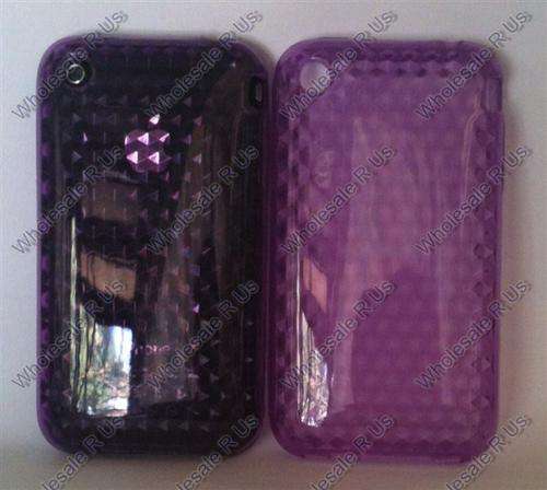 iPhone Cover 3G or 3GS - Bling Up Your Apple iPhone Diamond Silicone Protective Skin (Purple)