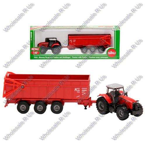 Massey Ferguson Tractor With Krampe Trailer Farmer Series From Siku 1:87 Scale