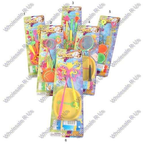 Kids Party Bubbles Rainbow Bubbles Play Set Tennis Wand No 4