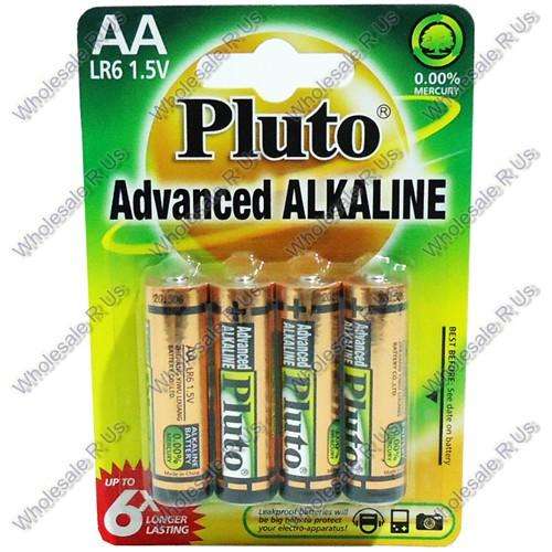 Pluto Advanced Alkaline AA Battery Batteries Pack of 4