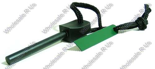 Emergency Survival Magnesium Flint Rod Steel Fire Starter Striker Gadget