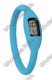 Ultra Slim Silicone Digital Bracelet Sports Watch Blue