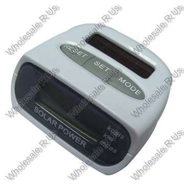 Solar Powered Digital LCD Pedometer Measuring Steps Distance And Calories Burned