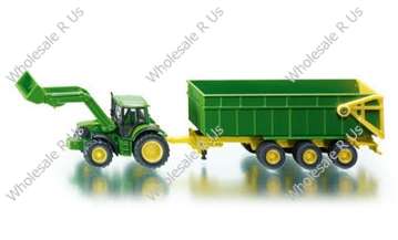 John Deere with Front Loader and Trailer Farmer Series From Siku 1843