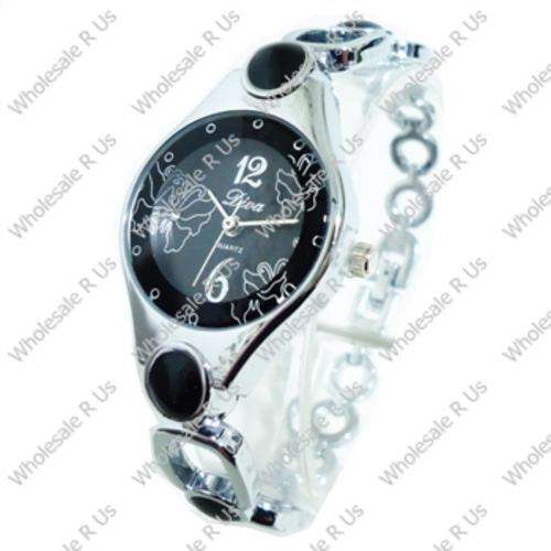 Girls Bracelet Watch Silver Black