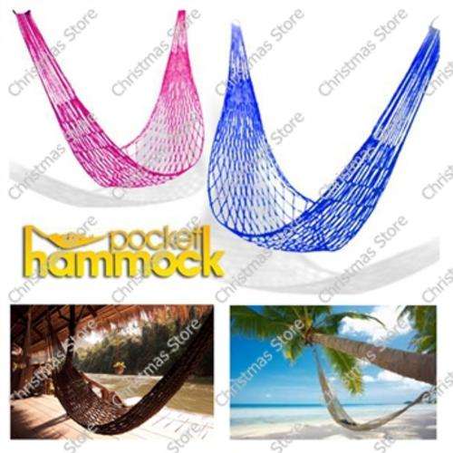Hammock Nylon Net Bed Mesh Camping Outdoor Travel Beach Hammock