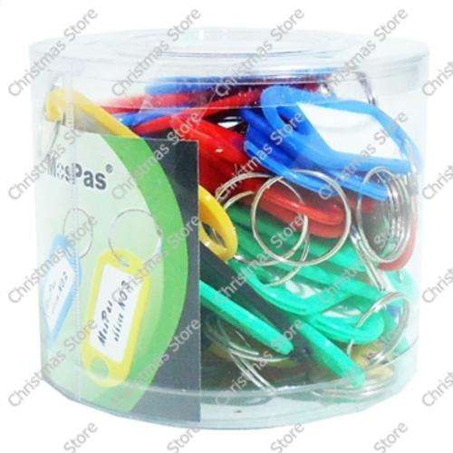 Plastic Keyring Tags Key Ring Tags 51mm x 22mm 50&#39;s