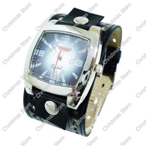 Gents Wrist Watch Black Strap Black Shaded Face