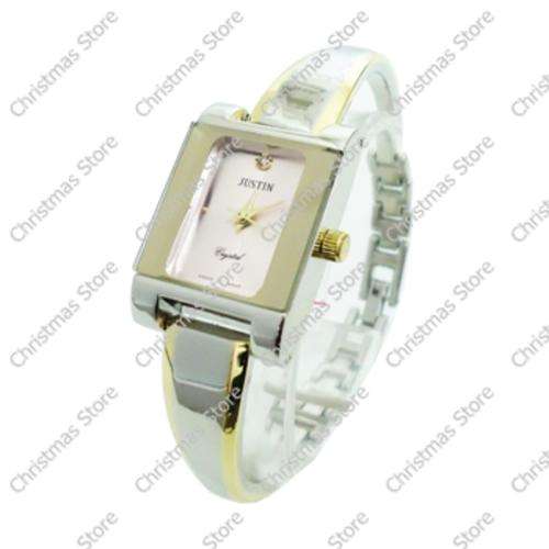 Ladies Bracelet Watch - Gold Silver Bracelet Lightest Pink Face
