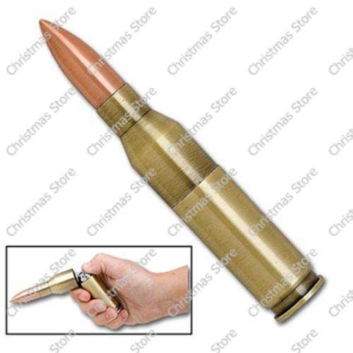 Bullet Shaped Shell Metal Refillable Bronze Cigar Jet Flame Cigarette Lighter