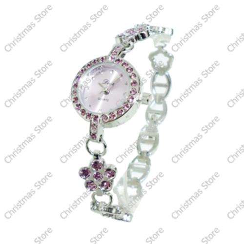 Ladies Bracelet Watch - Silver Pink
