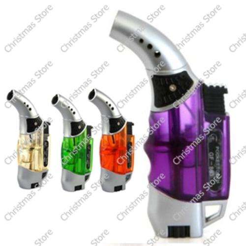 Refillable Butane Gas Pocket Jet Flame Torch Cigarette Cigar Lighter