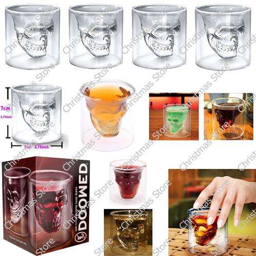 Crystal Skull Head Shot Glass
