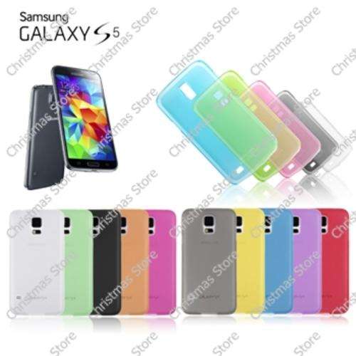 Samsung Galaxy S5 SV i9600 Frosted Matte Cover Case Transparent GreyBlack