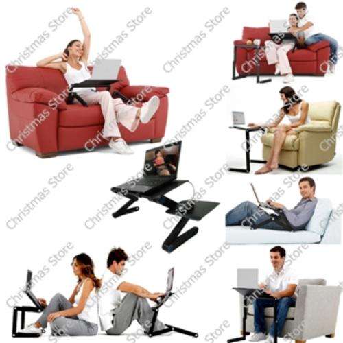 Portable  Flexible & Foldable Laptop Table with Built-In Cooling Fans