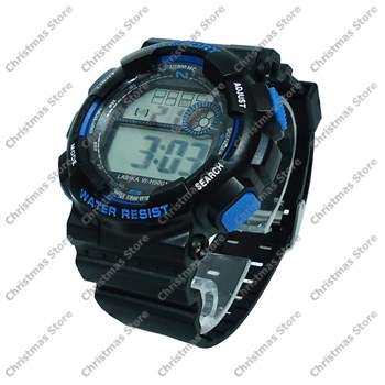 Sports Watch Water Resistant Black Blue