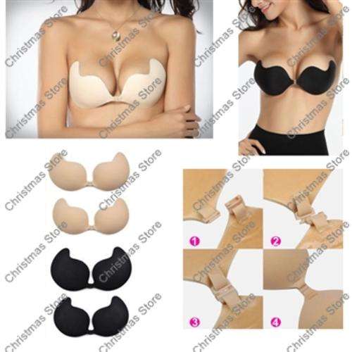 Silicone Adhesive Stick On Push Up Strapless Backless Invisible Bra Size A Cup
