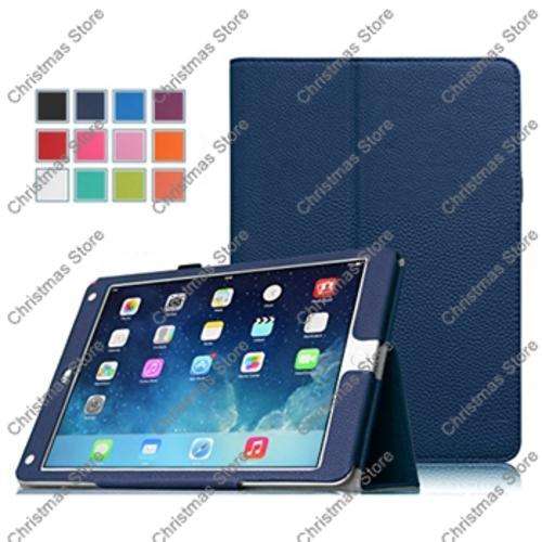 iPad 2 / 3 / 4 Leather Folio Case Cover Wallet Black