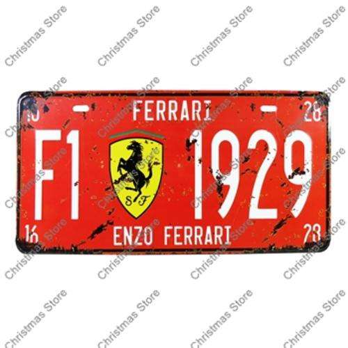 Number Plate Type Novelty Sign Plate Decor - Ferrari Enzo