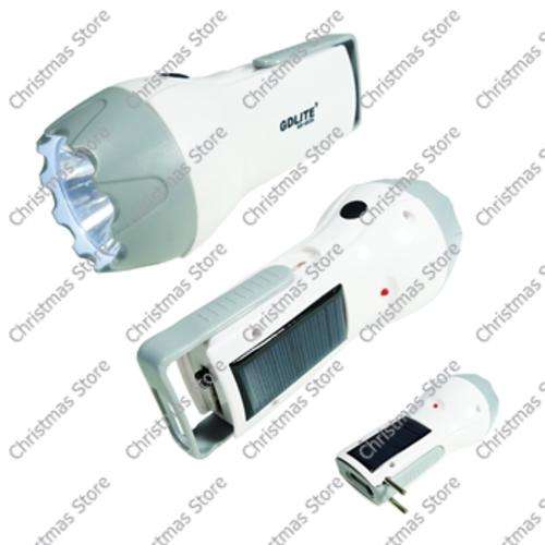 GDLite Rechargeable LED Torch with Solar Panel