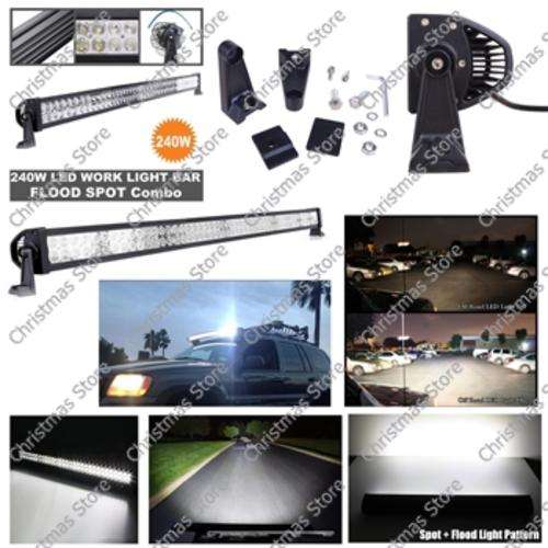 42 Inch 240W LED Light Bar Flood and Spot Combo Work Light Offroad Lamp