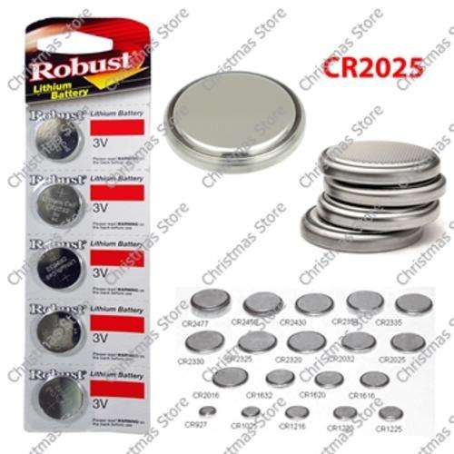 CR2025 Lithium Coin Cell Battery 3V Card of 5
