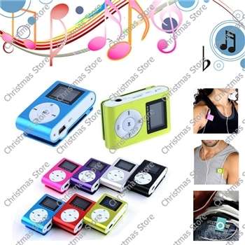 Mini MP3 Music Player Digital LCD Screen with Clip