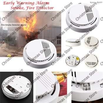 Fire Smoke Sensor Detector Alarm Cordless Home Family Smoke Guard Security