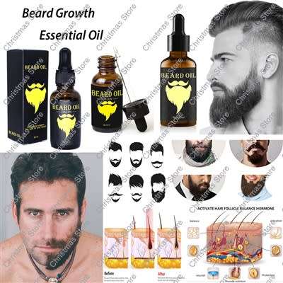Organic Beard Growth Essential Oil for Men 30ml (Yellow Bottle)