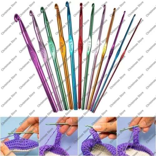Aluminium Crochet Hook Kitting Needle (Set of 12)