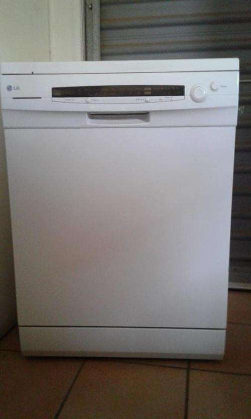 LG Large Dishwasher in white.