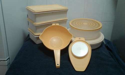 Collection of 7 Yellow Tupperware Items. PLEASE READ DESCRIPTION