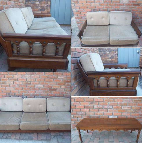 Solid Imbuia Lounge Set