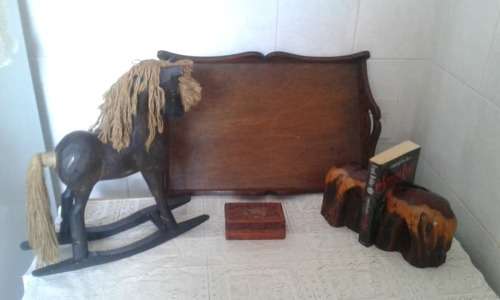 Collection of 4 Wooden ornaments - SEE DESCRIPTION