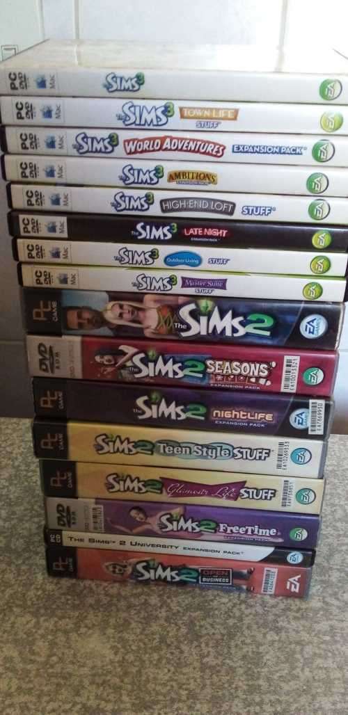 The Sims 2 and 3 (16 disks or sets)