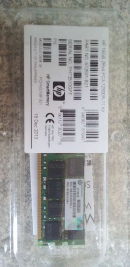 RAM HP 16GB 2Rx4 PC-3 128700R-11 Kit