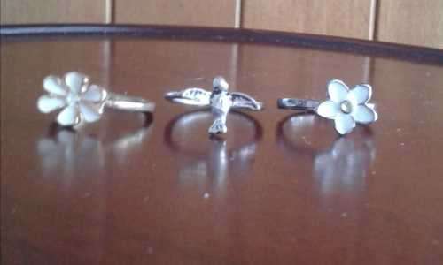 Job Lot of 3 Vintage COSTUME JEWELRY Rings