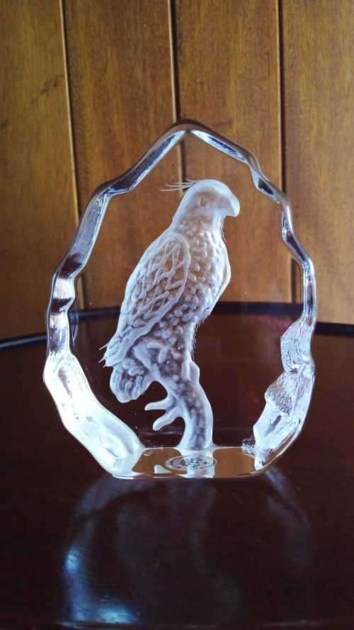The Royal Crown Collection 3D Crystal Falcon Paper Weight