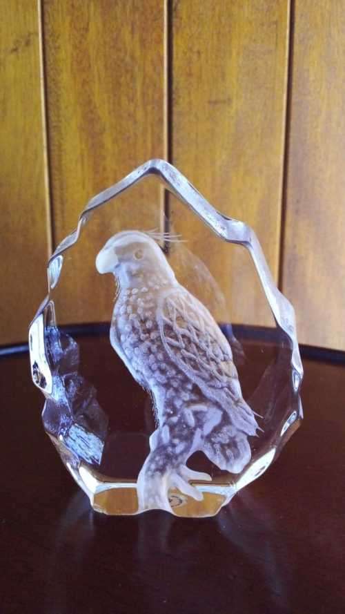 The Royal Crown Collection 3D Crystal Falcon Paper Weight