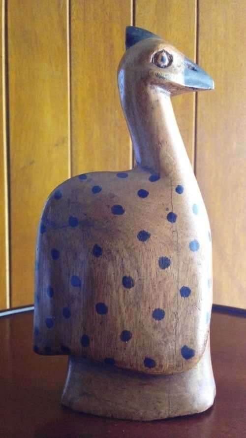 Wood Carved Guineafowl