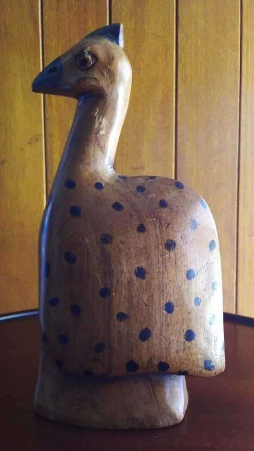 Wood Carved Guineafowl