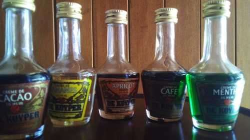 Set of 5 De Kuyper Mini Glass Liquers