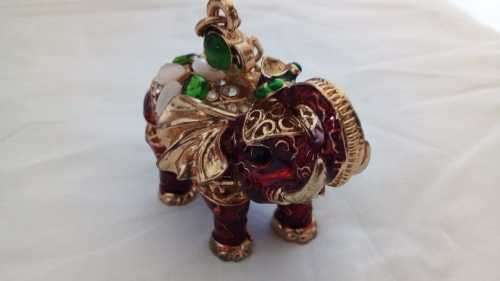 Magificent Bejeweled Elephant Figurine Key Holder